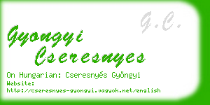gyongyi cseresnyes business card